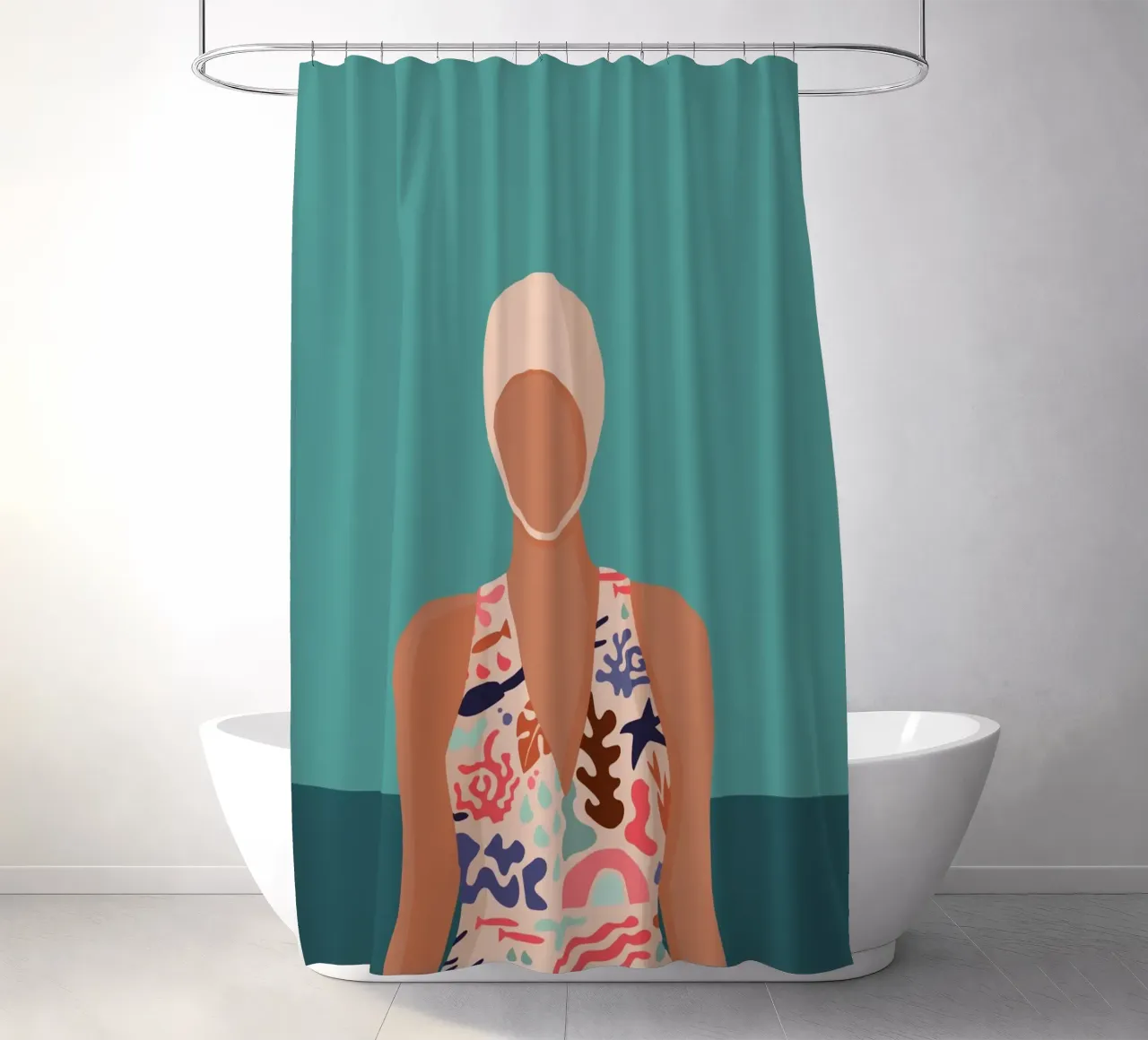 Design moderno e retrò con galleggiante Bujaboom tenda da doccia da bujaboom