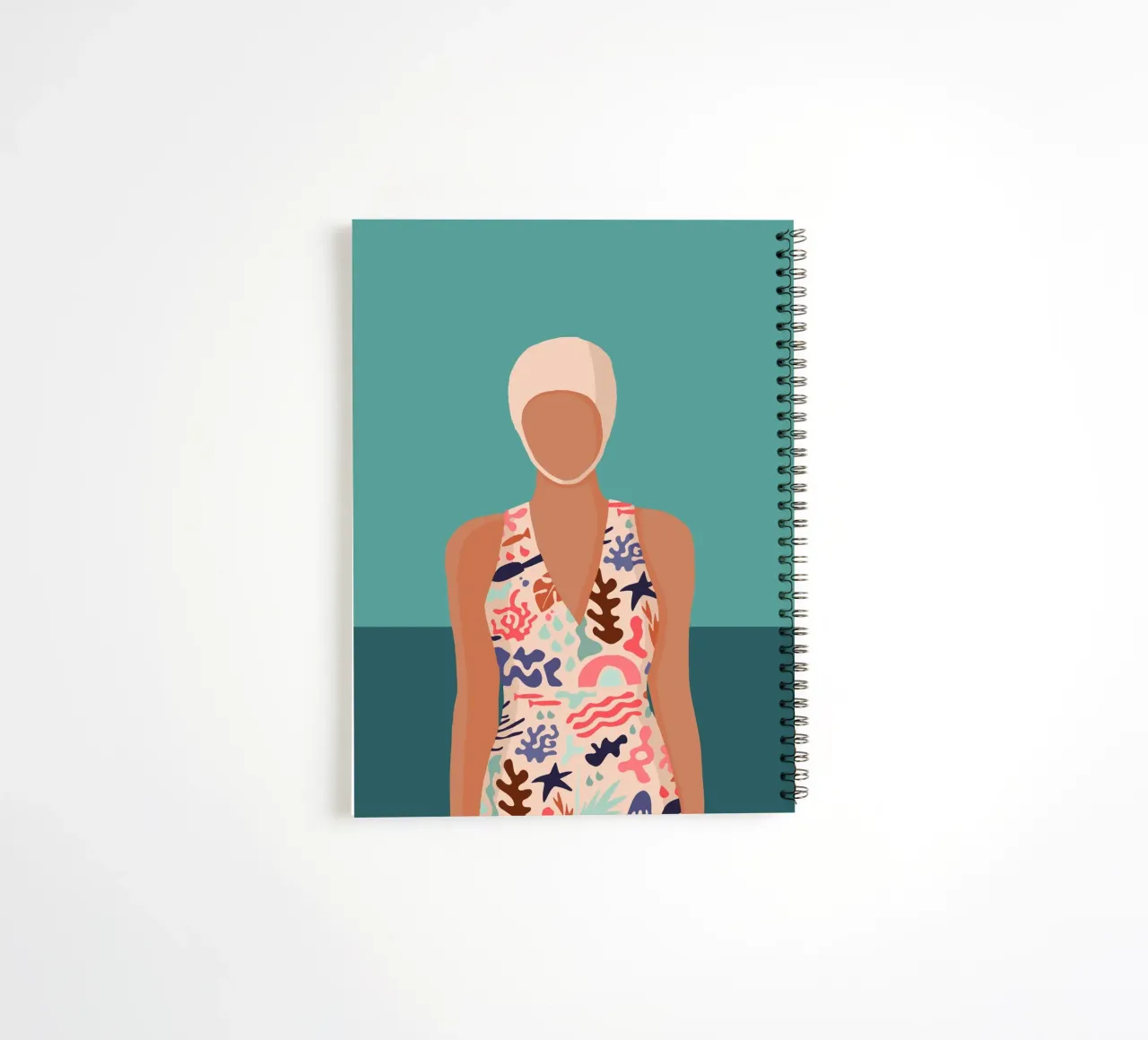 Modern retro ontwerp met Bujaboom vlotter notitieboek met spiraal van bujaboom