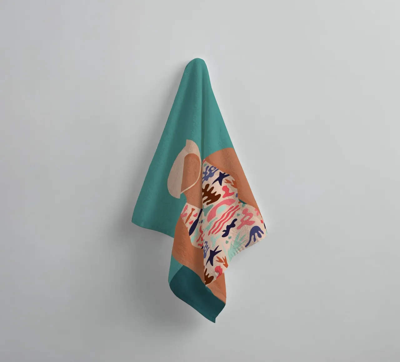 Modern retro design with Bujaboom float towel by bujaboom