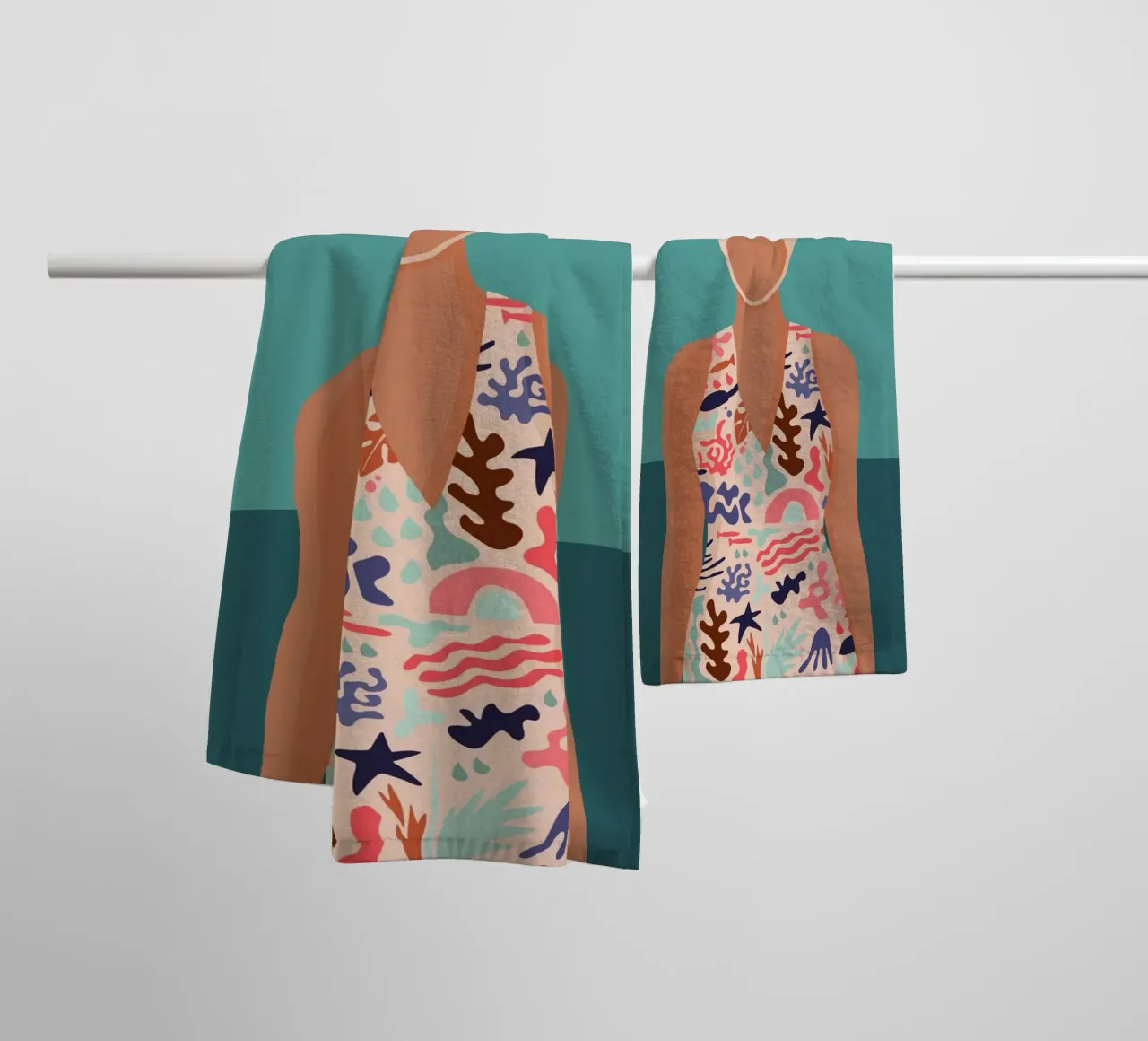 Modern retro design with Bujaboom float towel by bujaboom