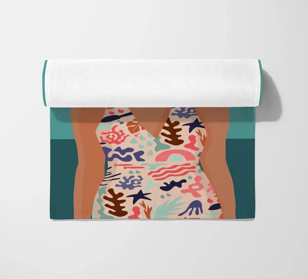 Modern retro design with Bujaboom float beach towel by bujaboom