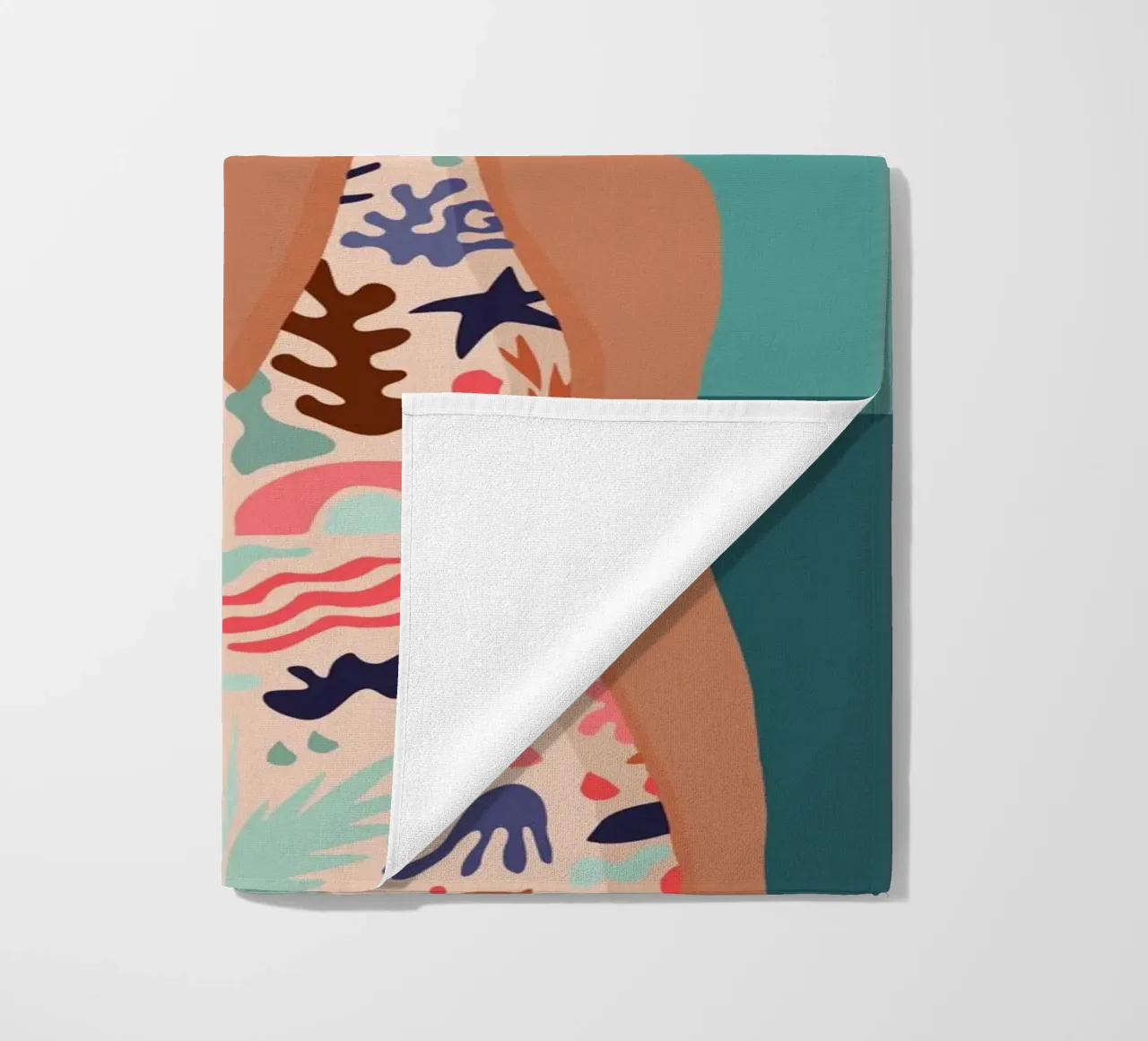 Modern retro design with Bujaboom float beach towel by bujaboom