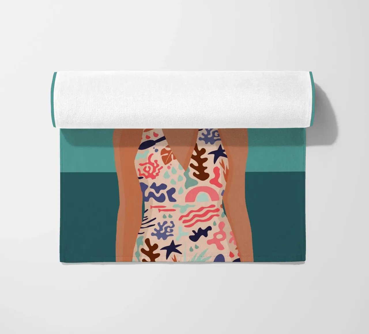 Modern retro design with Bujaboom float beach towel by bujaboom