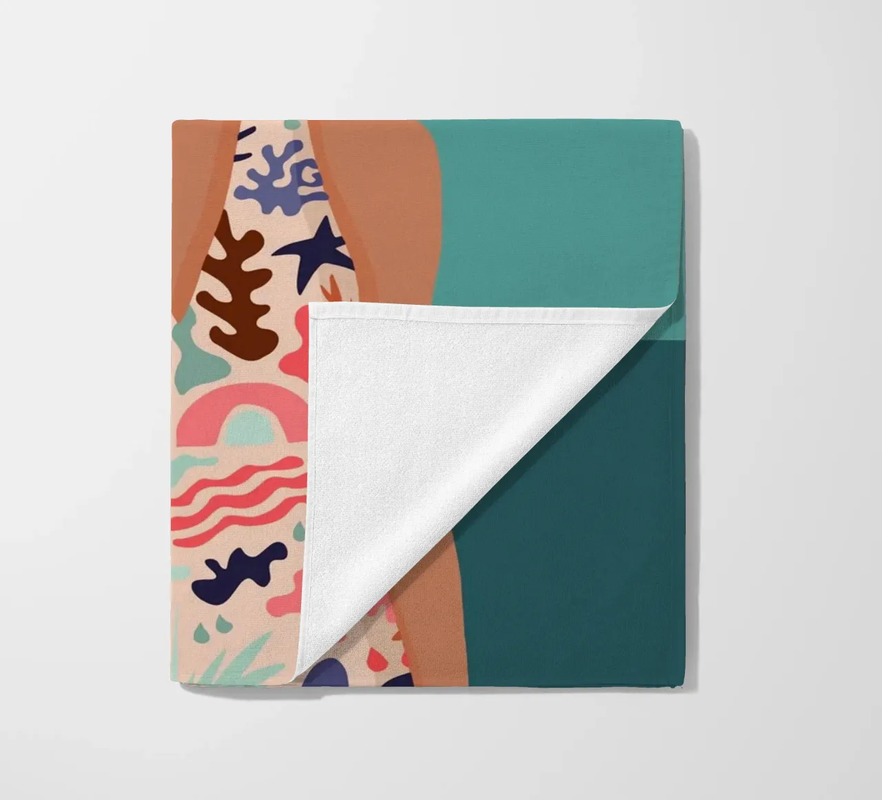 Modern retro design with Bujaboom float beach towel by bujaboom