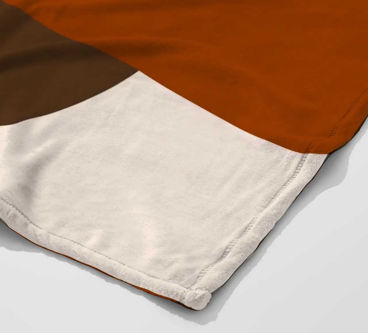 Burnt orange brown colorblocks coperta in pile da TijanaArtStudio88