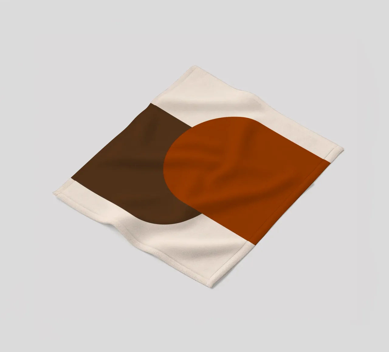 Burnt orange brown colorblocks coperta in pile da TijanaArtStudio88