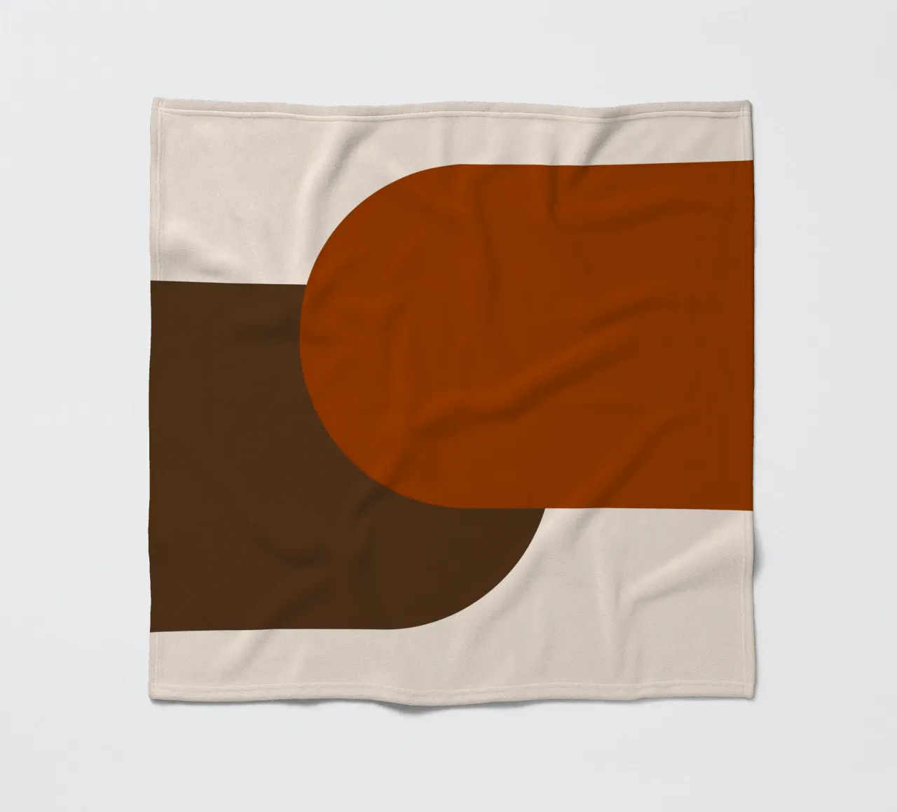 Burnt orange brown colorblocks coperta in pile da TijanaArtStudio88