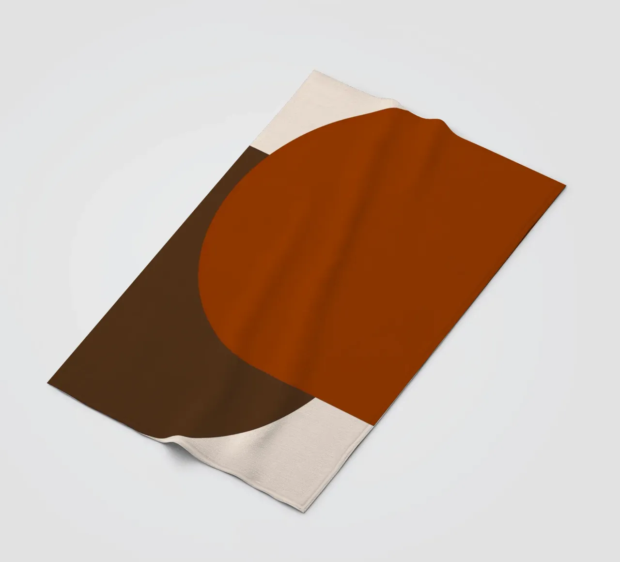Burnt orange brown colorblocks coperta in pile da TijanaArtStudio88