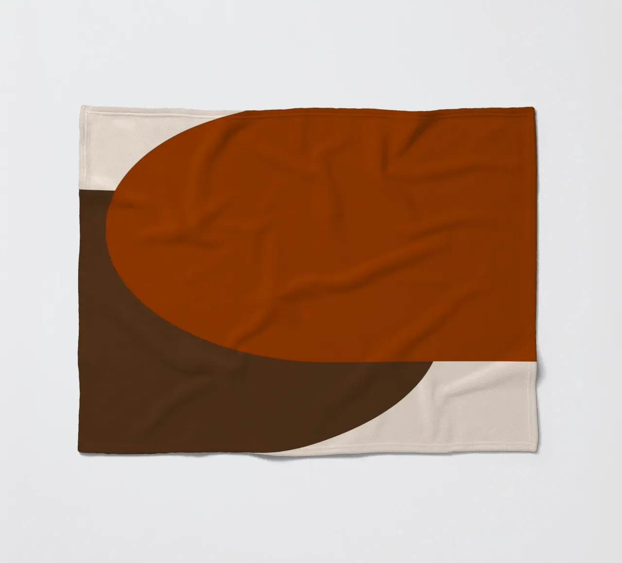 Burnt orange brown colorblocks coperta in pile da TijanaArtStudio88