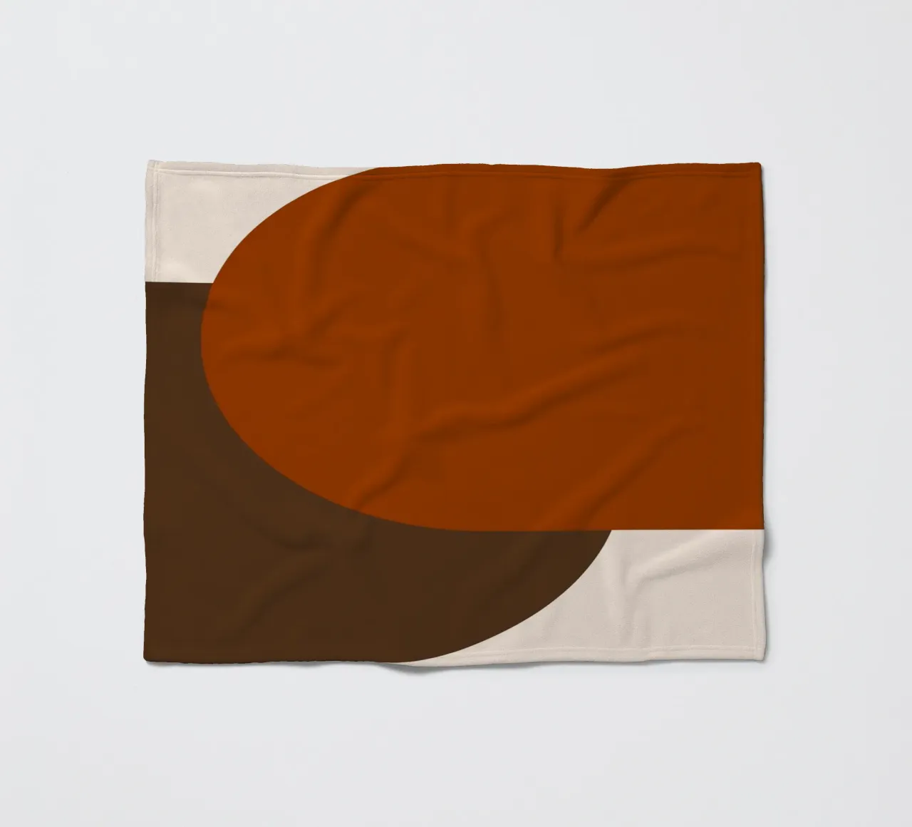 Burnt orange brown colorblocks coperta in pile da TijanaArtStudio88