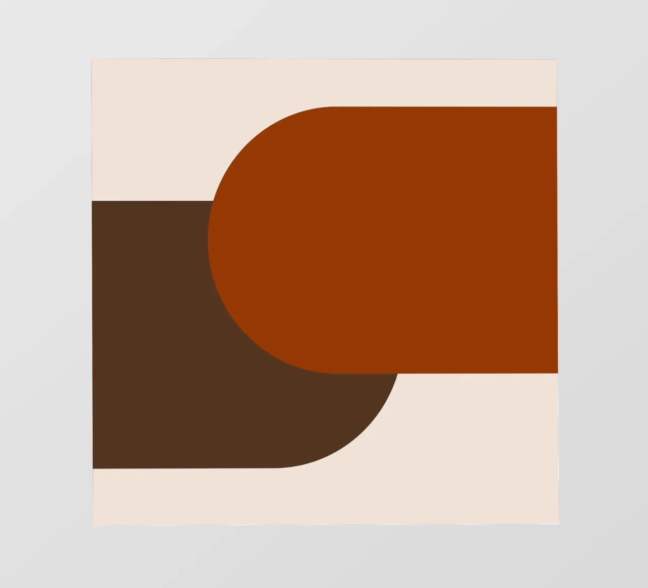 Burnt orange brown colorblocks pellicola backlit da TijanaArtStudio88