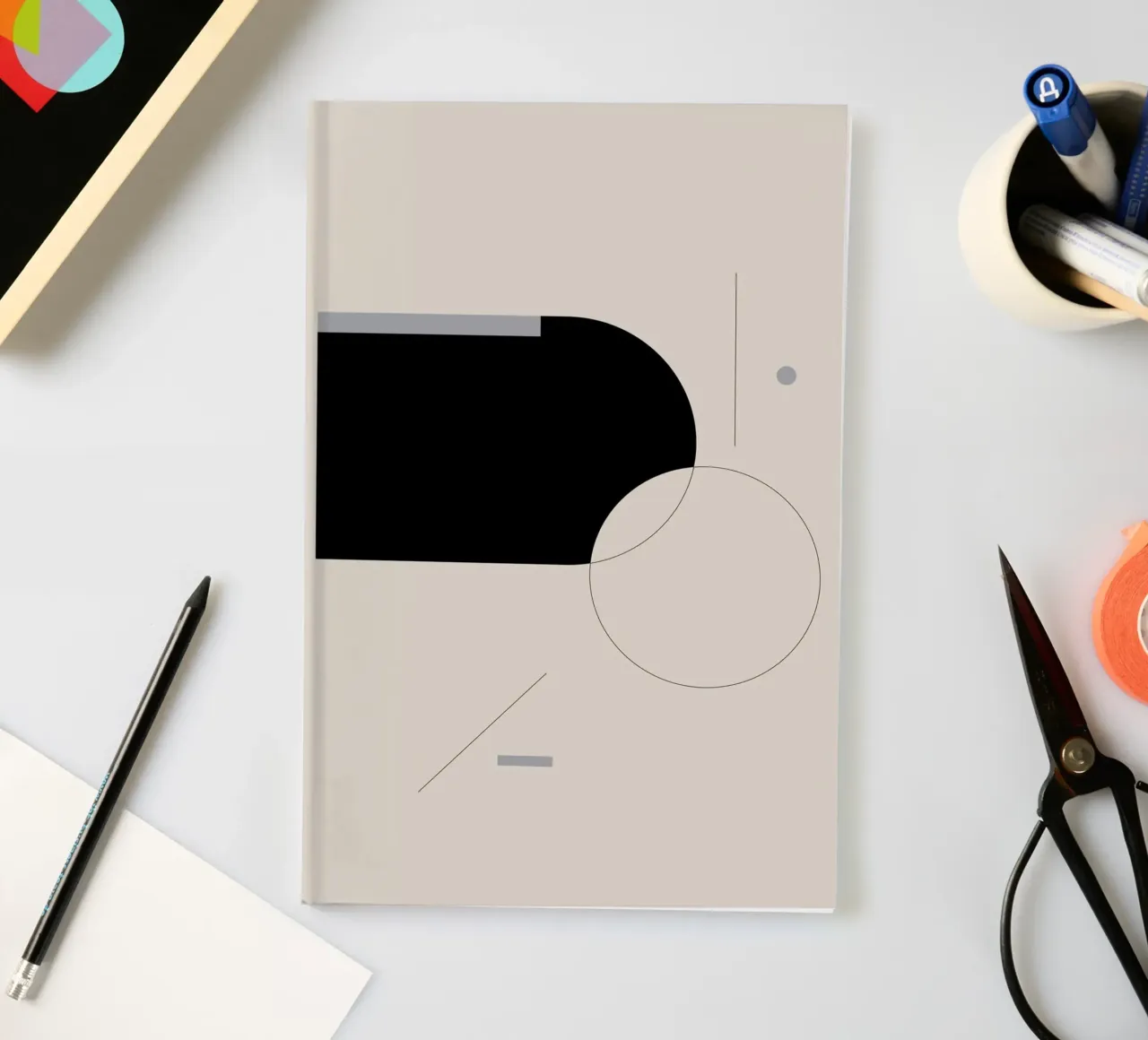 Der Nullzustand - Minimalistische Abstraktion Notizbuch von KHouse Studio