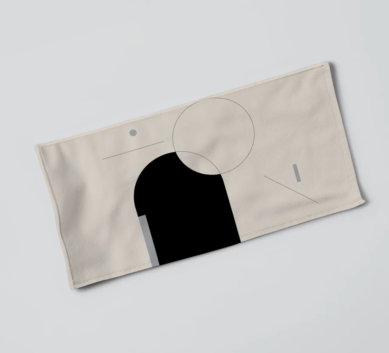 The Zero State - Minimalist Abstract towel by KHouse Studio
