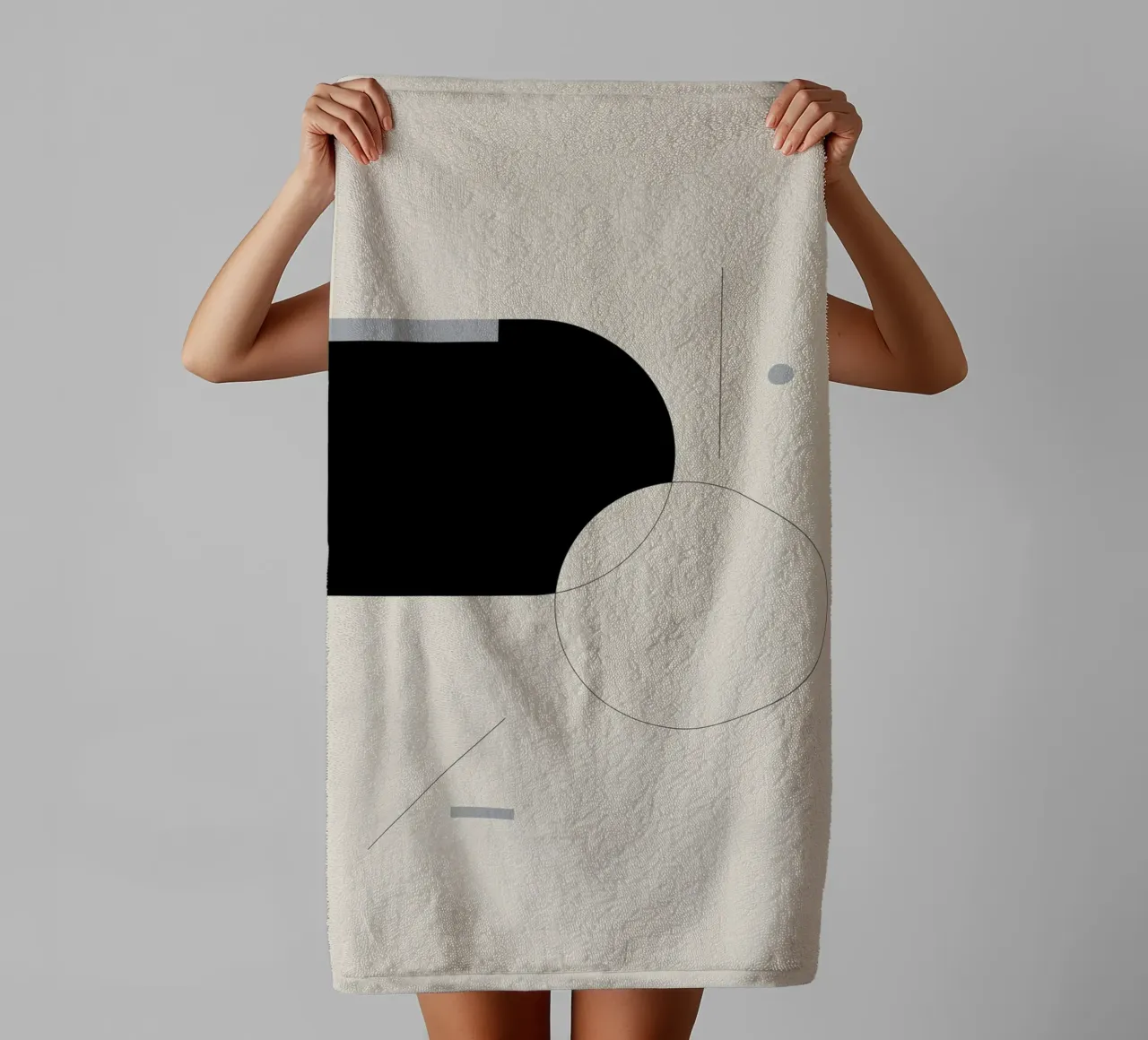 The Zero State - Minimalist Abstract towel by KHouse Studio