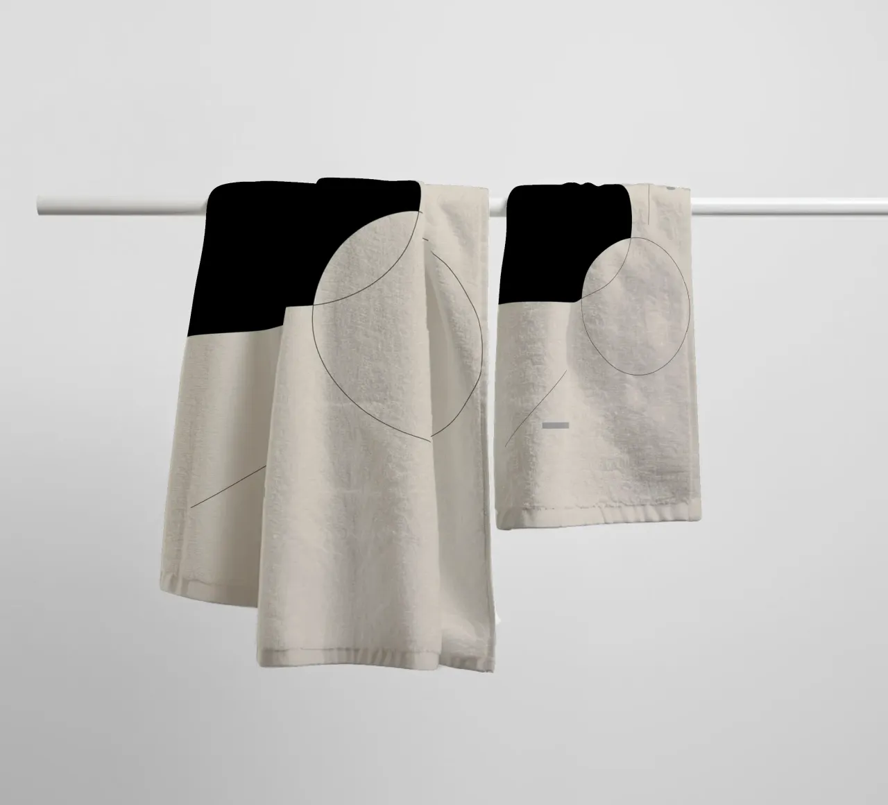 The Zero State - Minimalist Abstract towel by KHouse Studio
