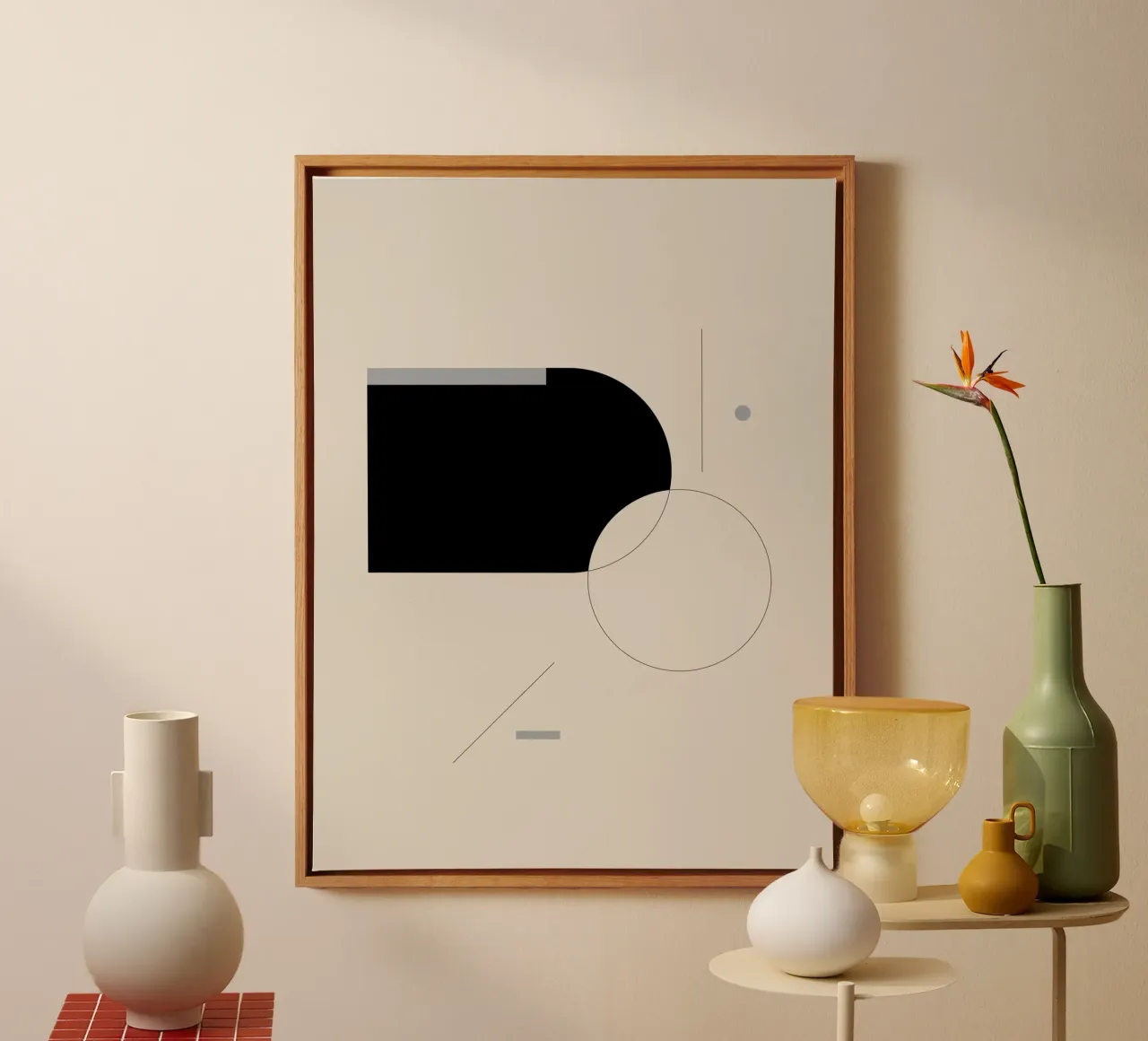 The Zero State - Minimalist Abstract canvas by KHouse Studio