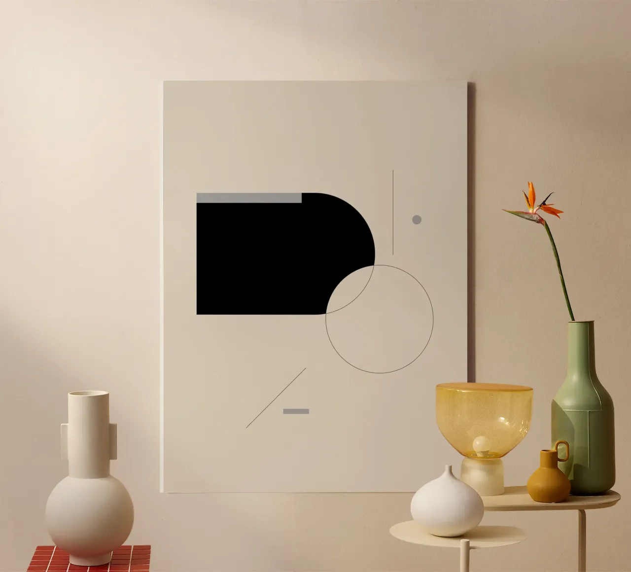 The Zero State - Minimalist Abstract canvas by KHouse Studio