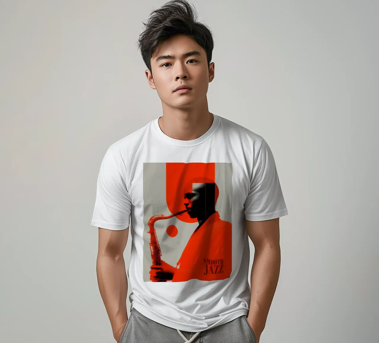 Smooth Jazz in Retro-Rot | Vintage Plattencover t-shirt da Autofocus