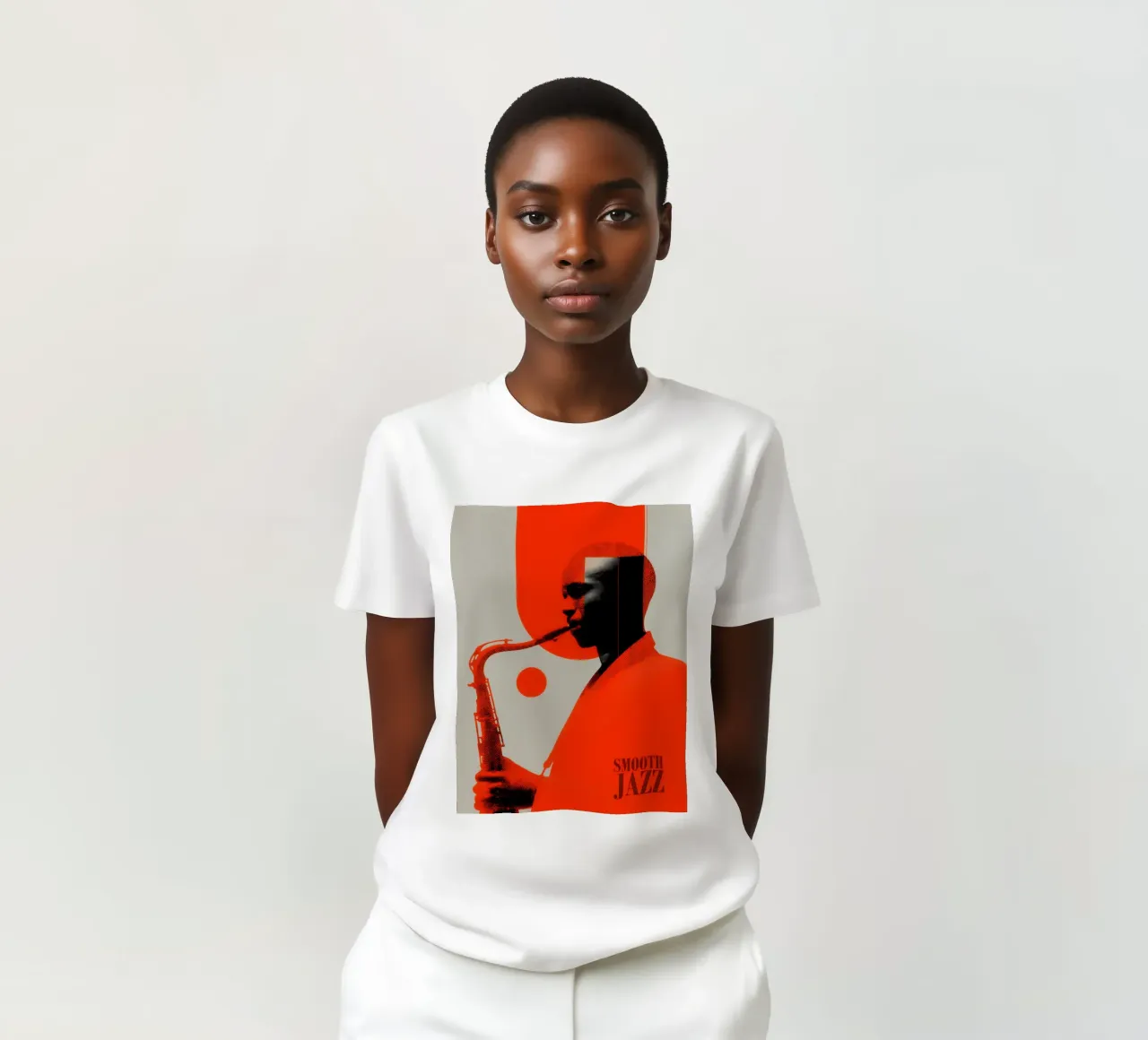Smooth Jazz in Retro-Rot | Vintage Plattencover t-shirt da Autofocus