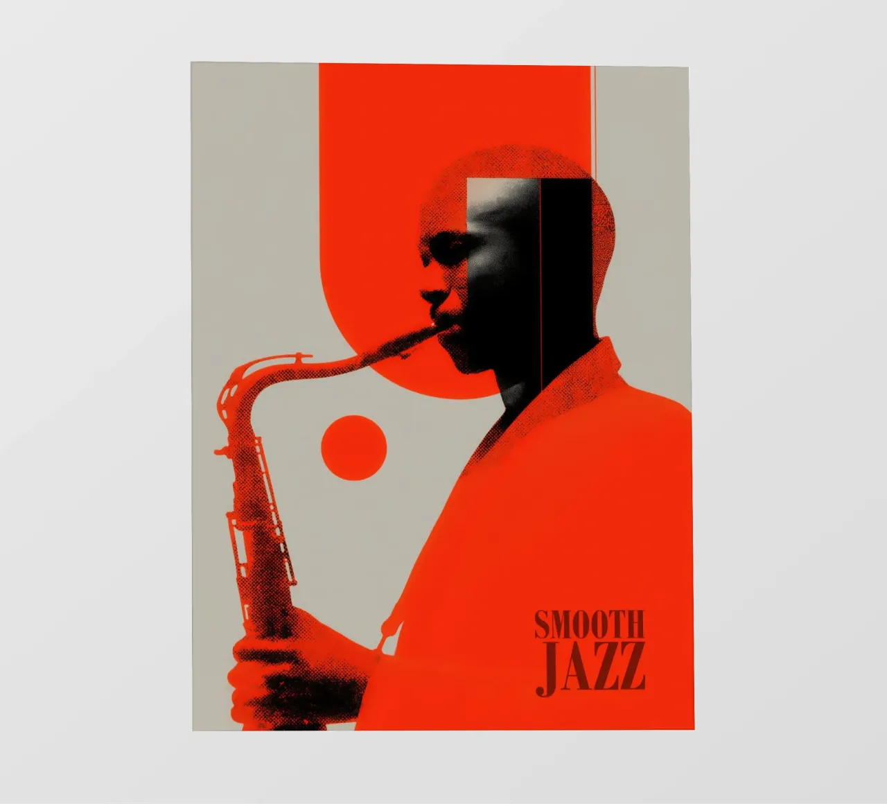 Smooth Jazz in Retro-Rot | Vintage Plattencover telo in pvc da Autofocus