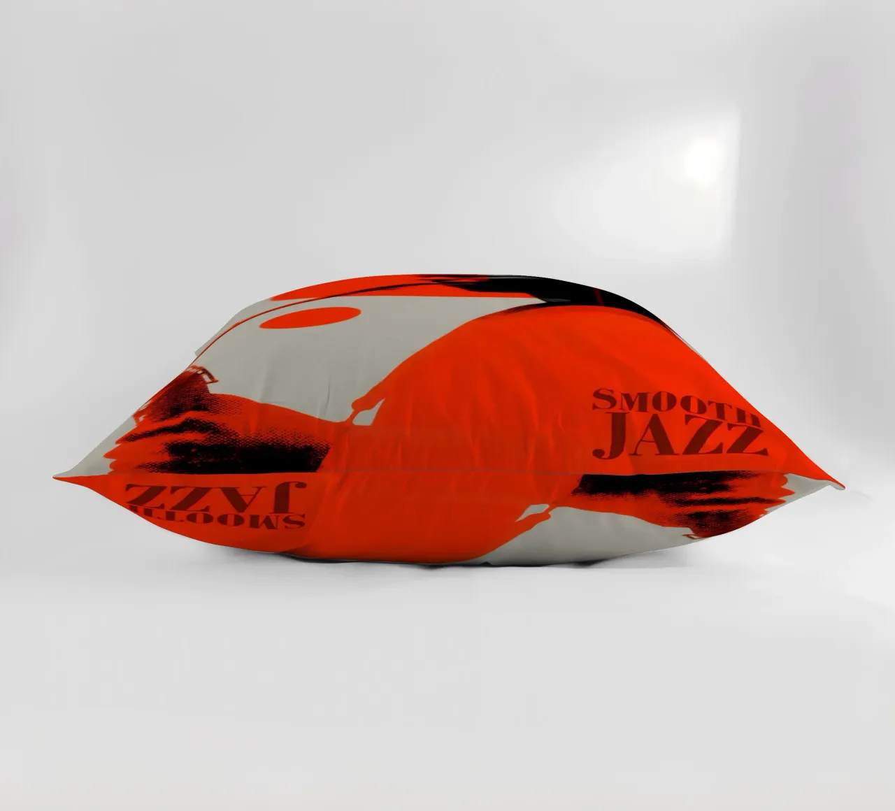 Smooth Jazz in Retro-Rot | Vintage Plattencover cuscino da Autofocus