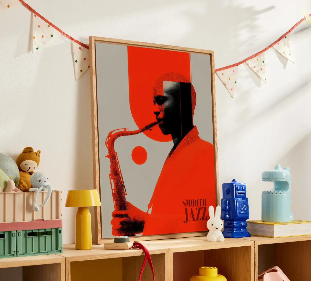 Smooth Jazz in Retro-Rot | Vintage Plattencover plexiglass da Autofocus