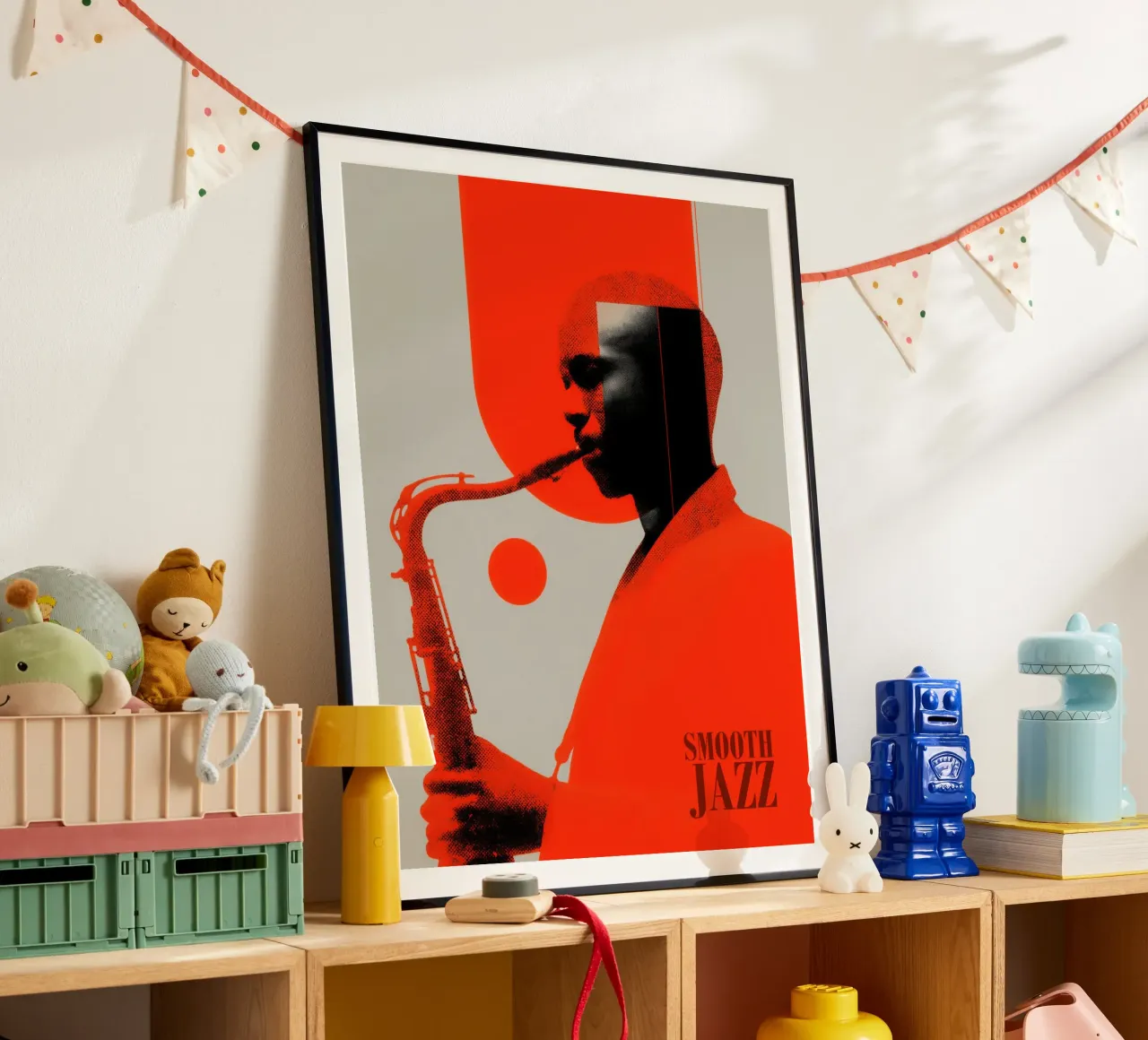 Smooth Jazz in Retro-Rot | Vintage Plattencover carta hahnemühle da Autofocus