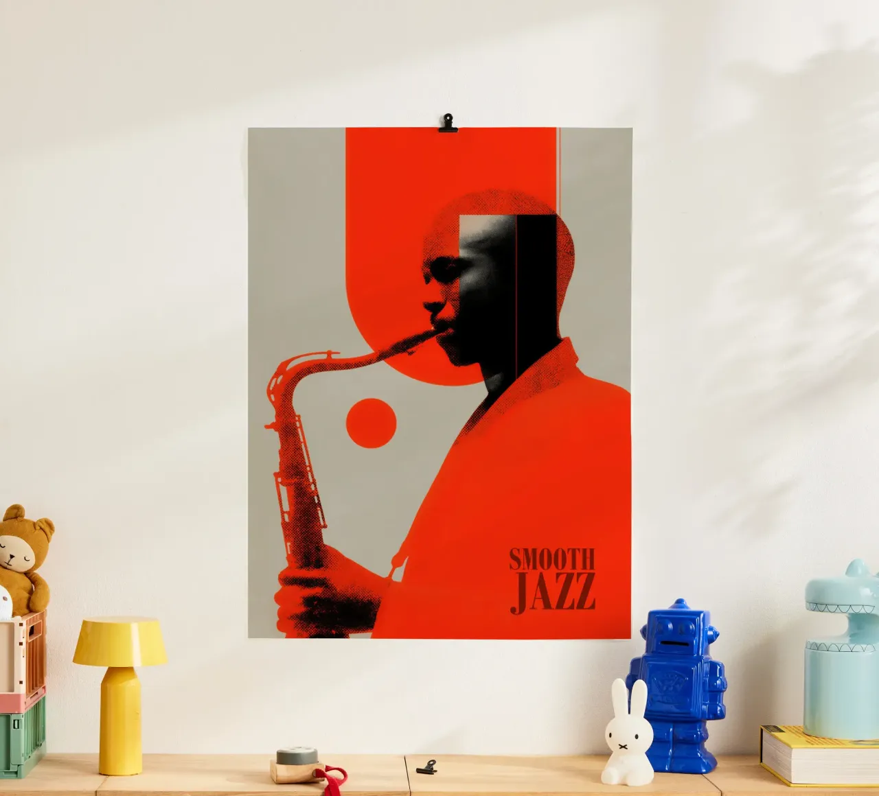 Smooth Jazz in Retro-Rot | Vintage Plattencover carta hahnemühle da Autofocus