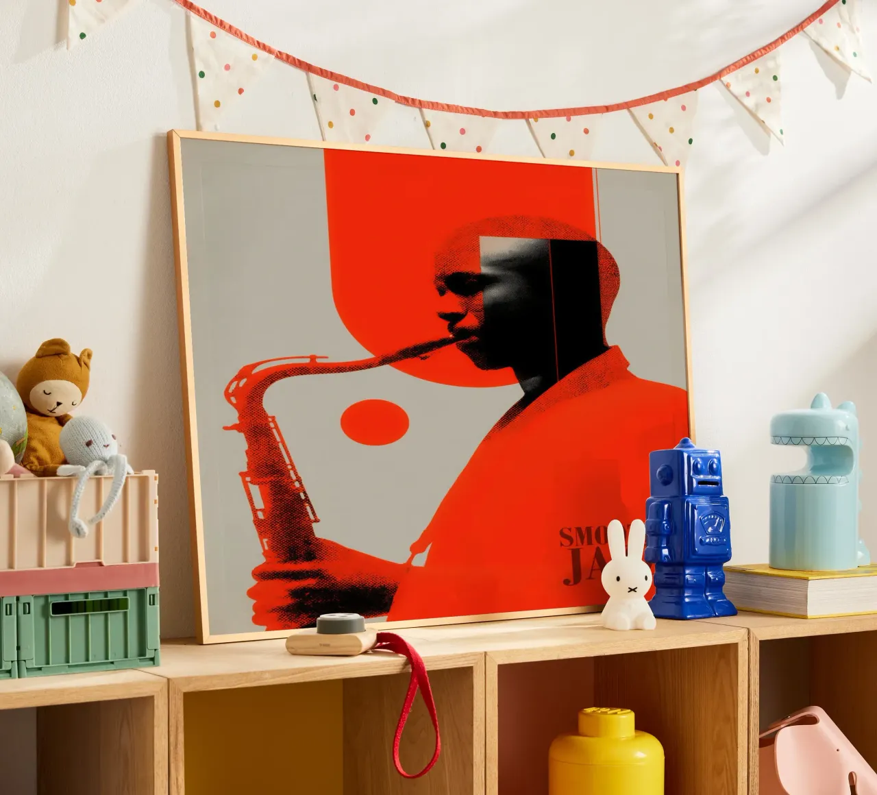 Smooth Jazz in Retro-Rot | Vintage Plattencover carta hahnemühle da Autofocus