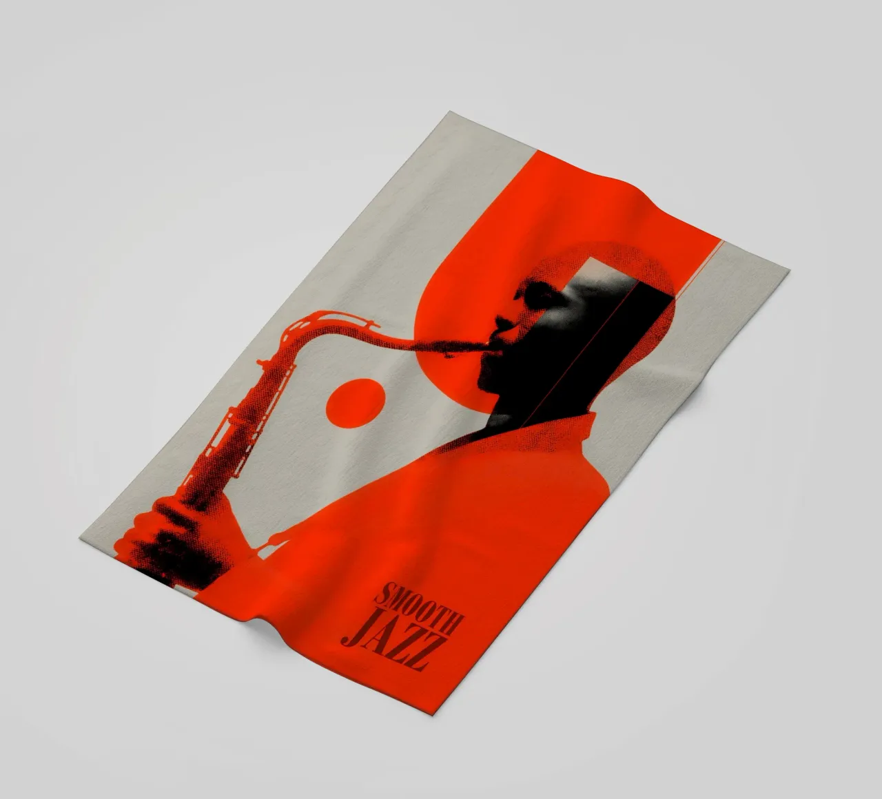 Smooth Jazz in Retro-Rot | Vintage Plattencover telo mare da Autofocus