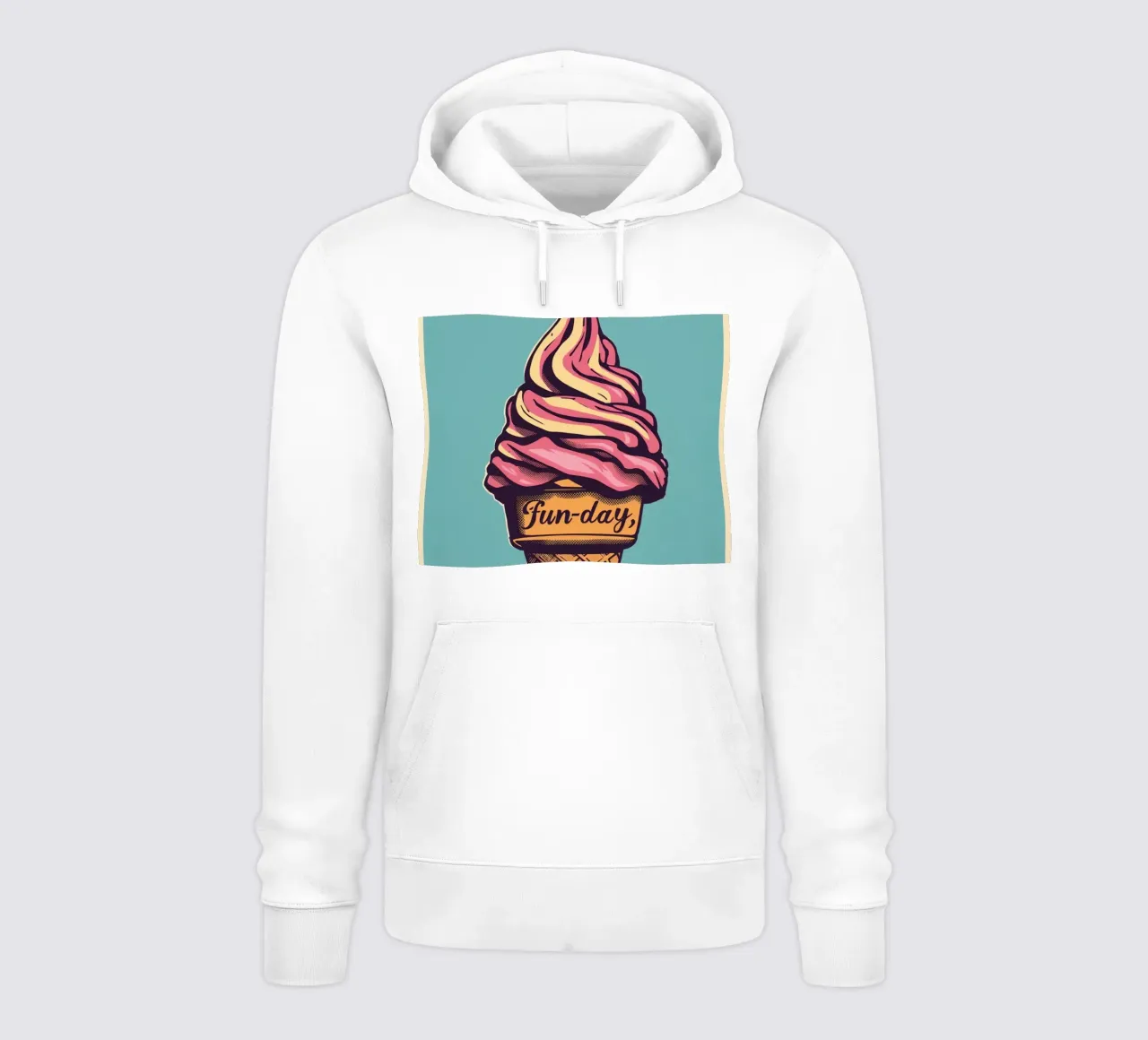 Cono gelato con giornata di divertimento felpa con cappuccio da DesignDoodle