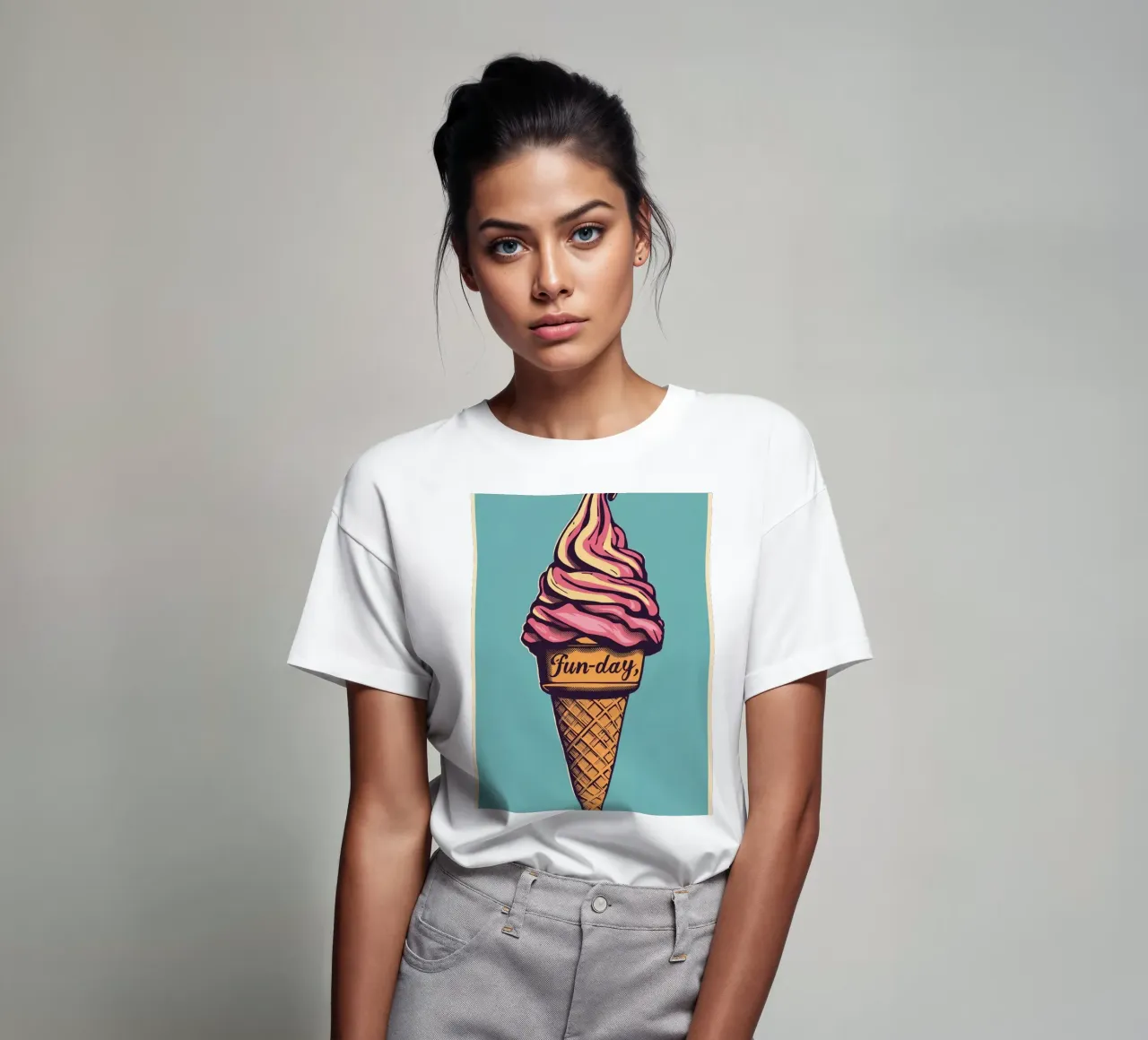 Ice Cream Cone with fun-day t-shirt by DesignDoodle