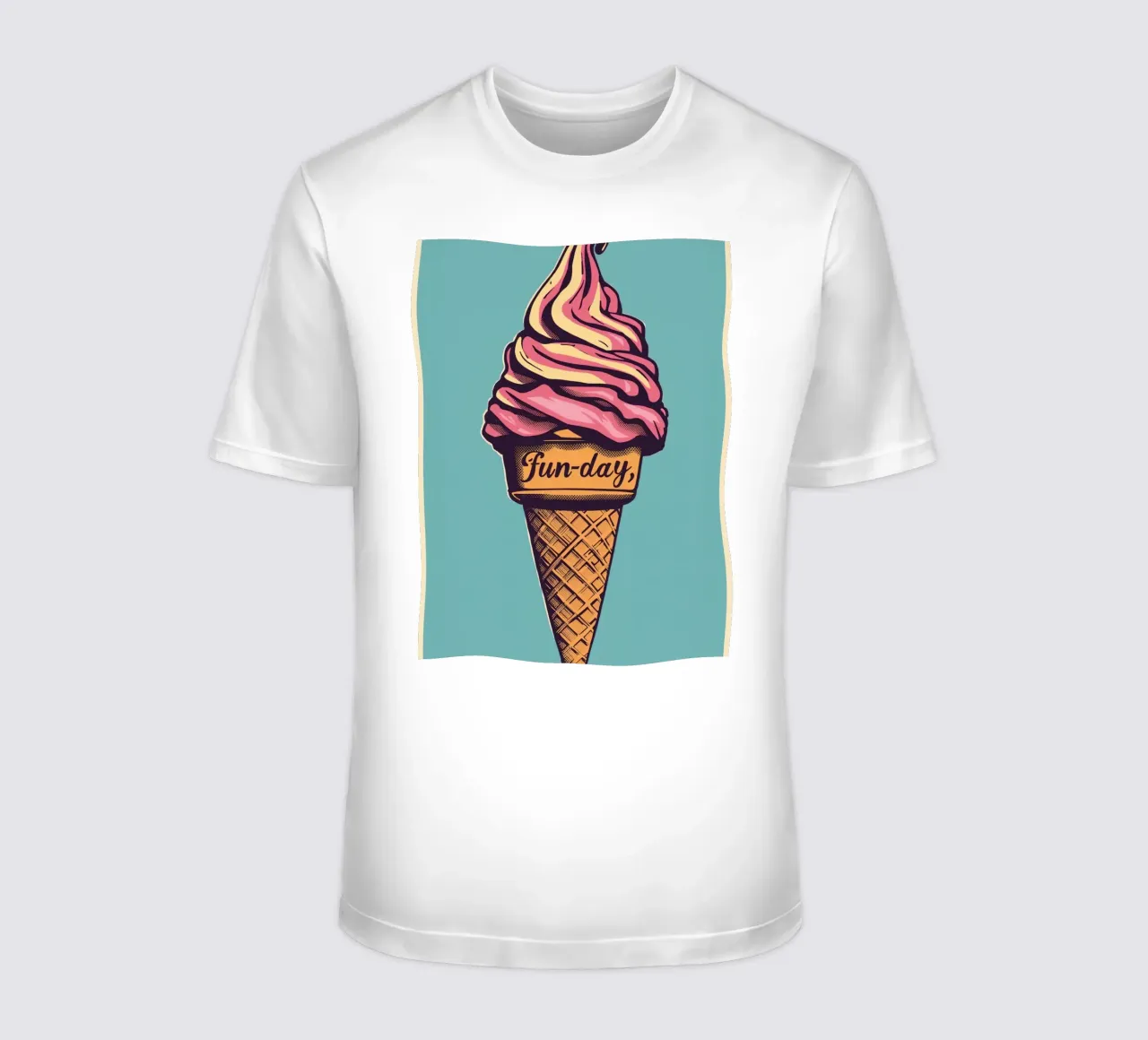 Ice Cream Cone with fun-day t-shirt by DesignDoodle