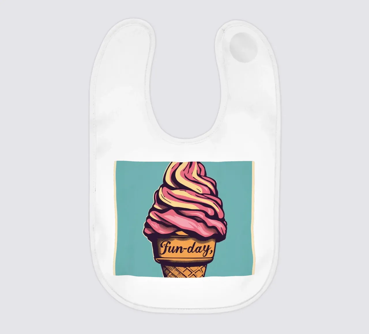 Cono gelato con giornata di divertimento bavaglino da DesignDoodle