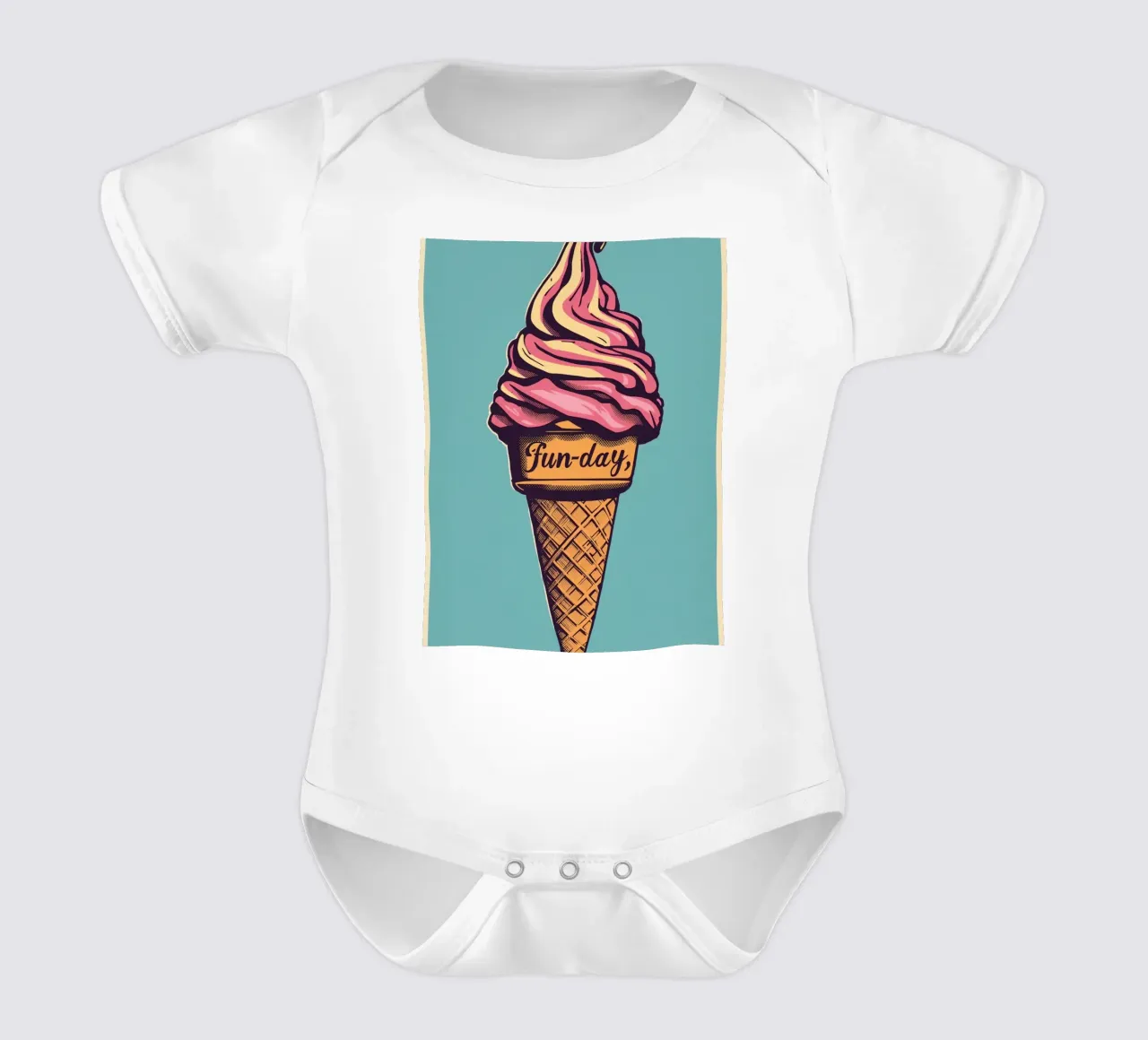 Cucurucho de helado con día de diversión body de bebé de DesignDoodle