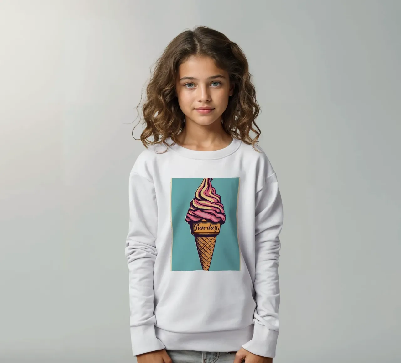 Cono gelato con giornata di divertimento felpa bambino da DesignDoodle