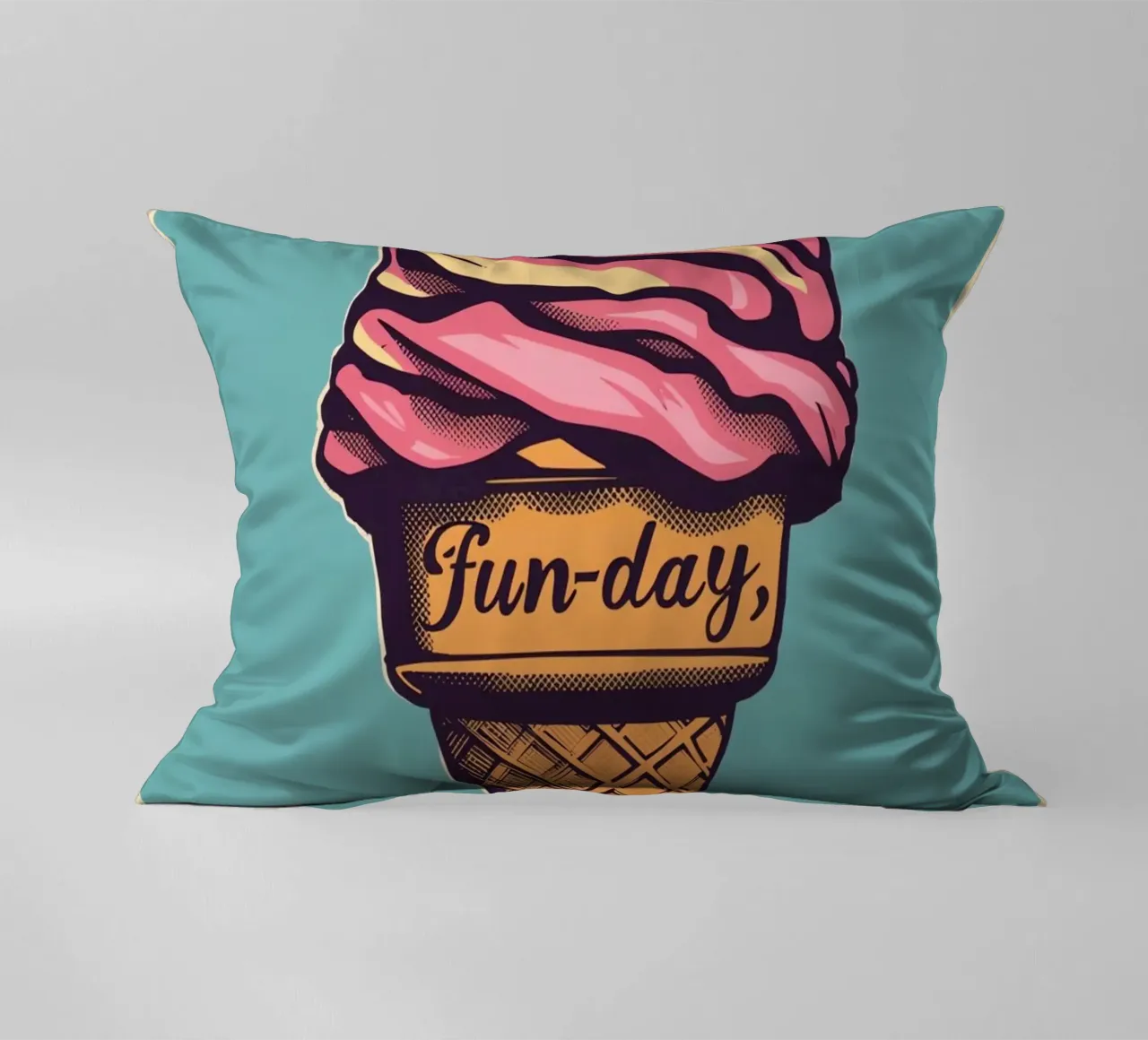 Cono gelato con giornata di divertimento cuscino da DesignDoodle