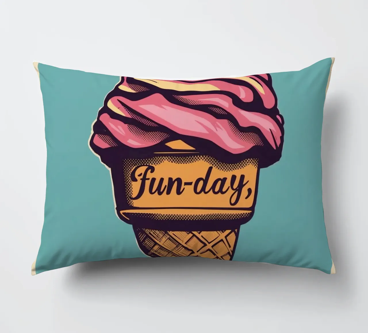 Cono gelato con giornata di divertimento cuscino da DesignDoodle