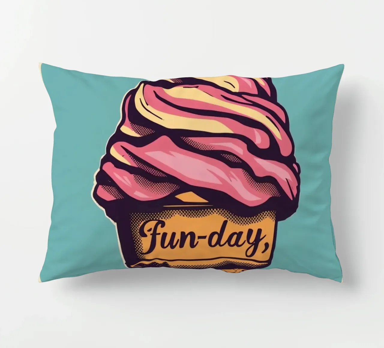 Cono gelato con giornata di divertimento cuscino da DesignDoodle