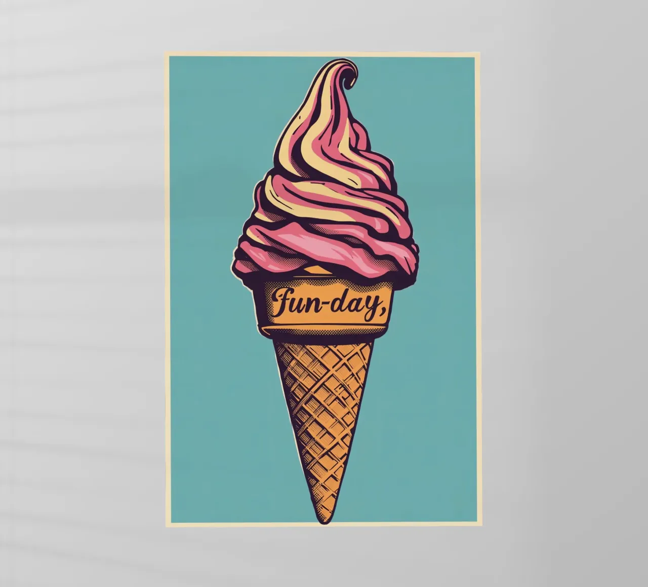 Cono gelato con giornata di divertimento pellicola backlit da DesignDoodle
