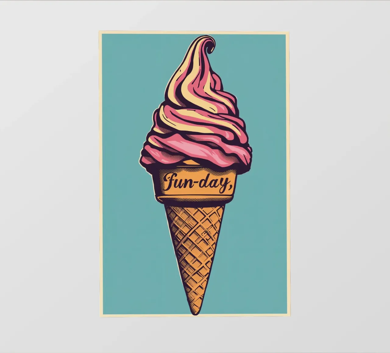Cono gelato con giornata di divertimento pellicola backlit da DesignDoodle