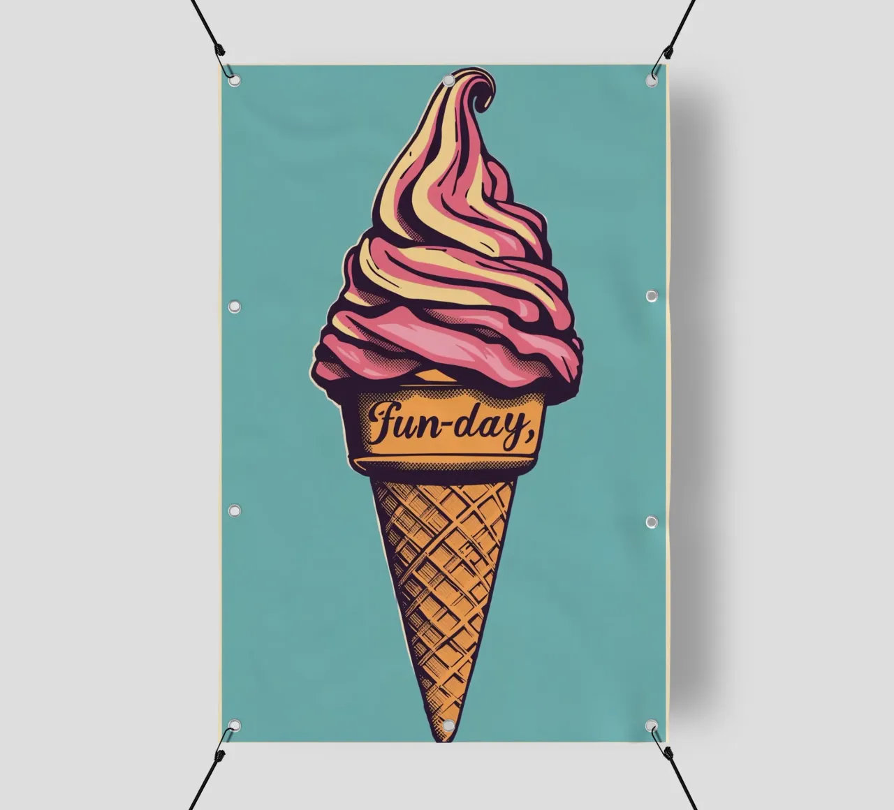 Cono gelato con giornata di divertimento telo in pvc da DesignDoodle