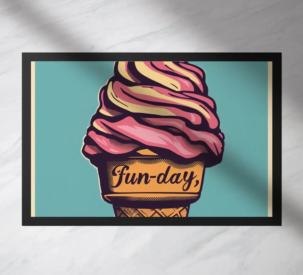 Cucurucho de helado con día de diversión felpudo de DesignDoodle