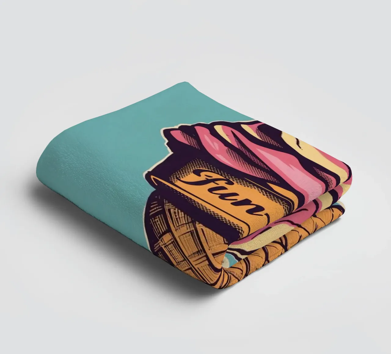 Ice Cream Cone with fun-day towel by DesignDoodle