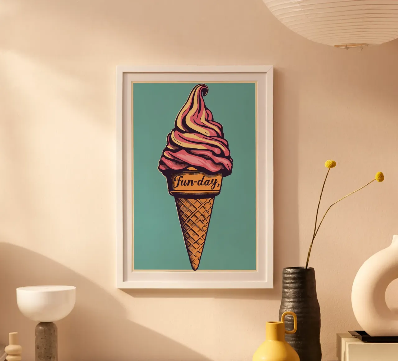 Ice Cream Cone with fun-day hahnemühle by DesignDoodle