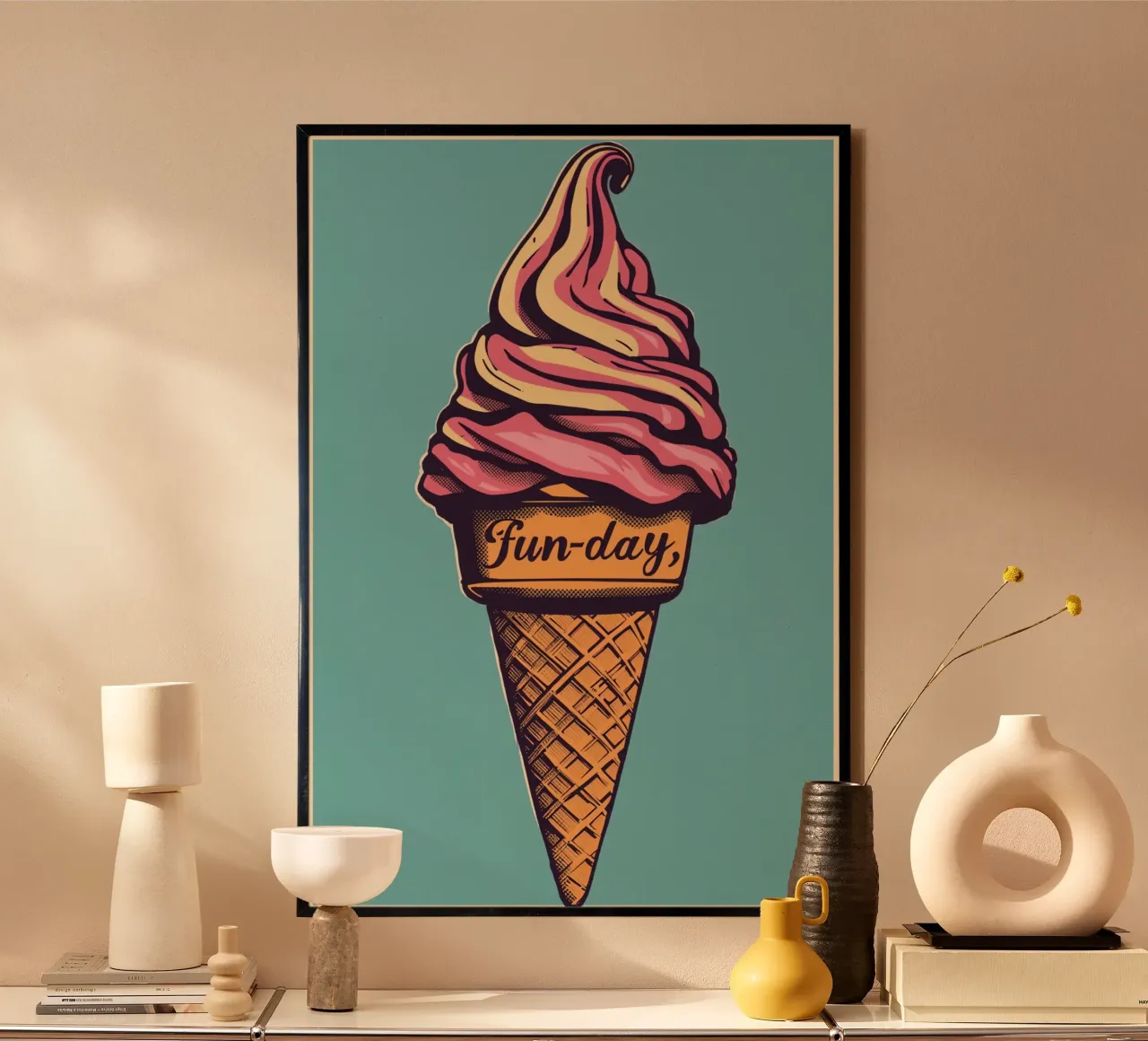 Ice Cream Cone with fun-day hahnemühle by DesignDoodle