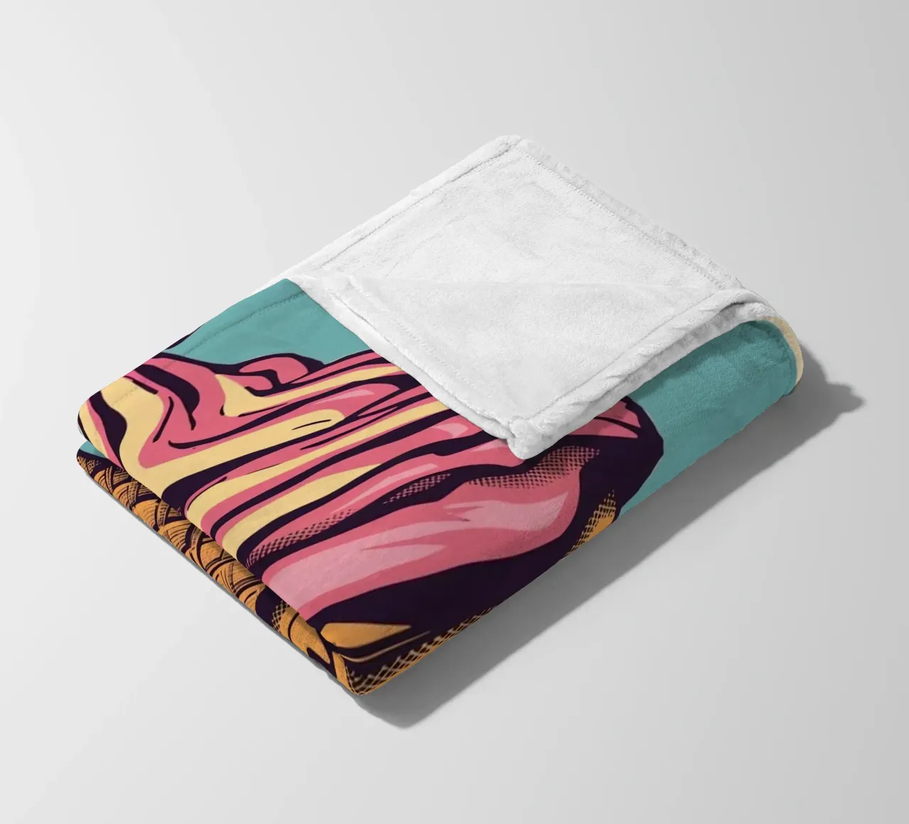 Ice Cream Cone with fun-day fleece blanket by DesignDoodle