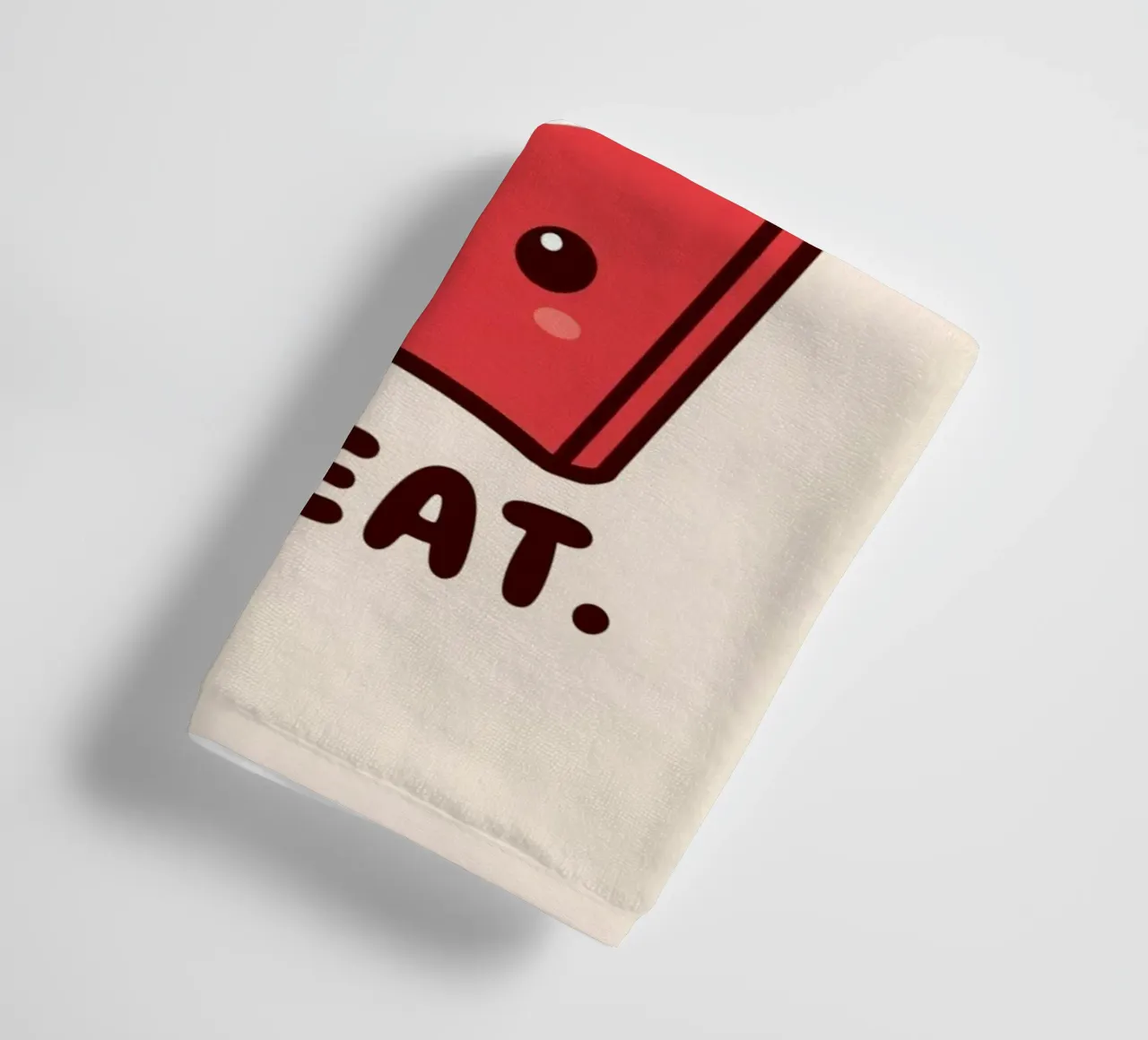 Frietdoos "Dip, Eat, Repeat" (Dip, Eet, Herhaal) badhanddoek van DesignDoodle
