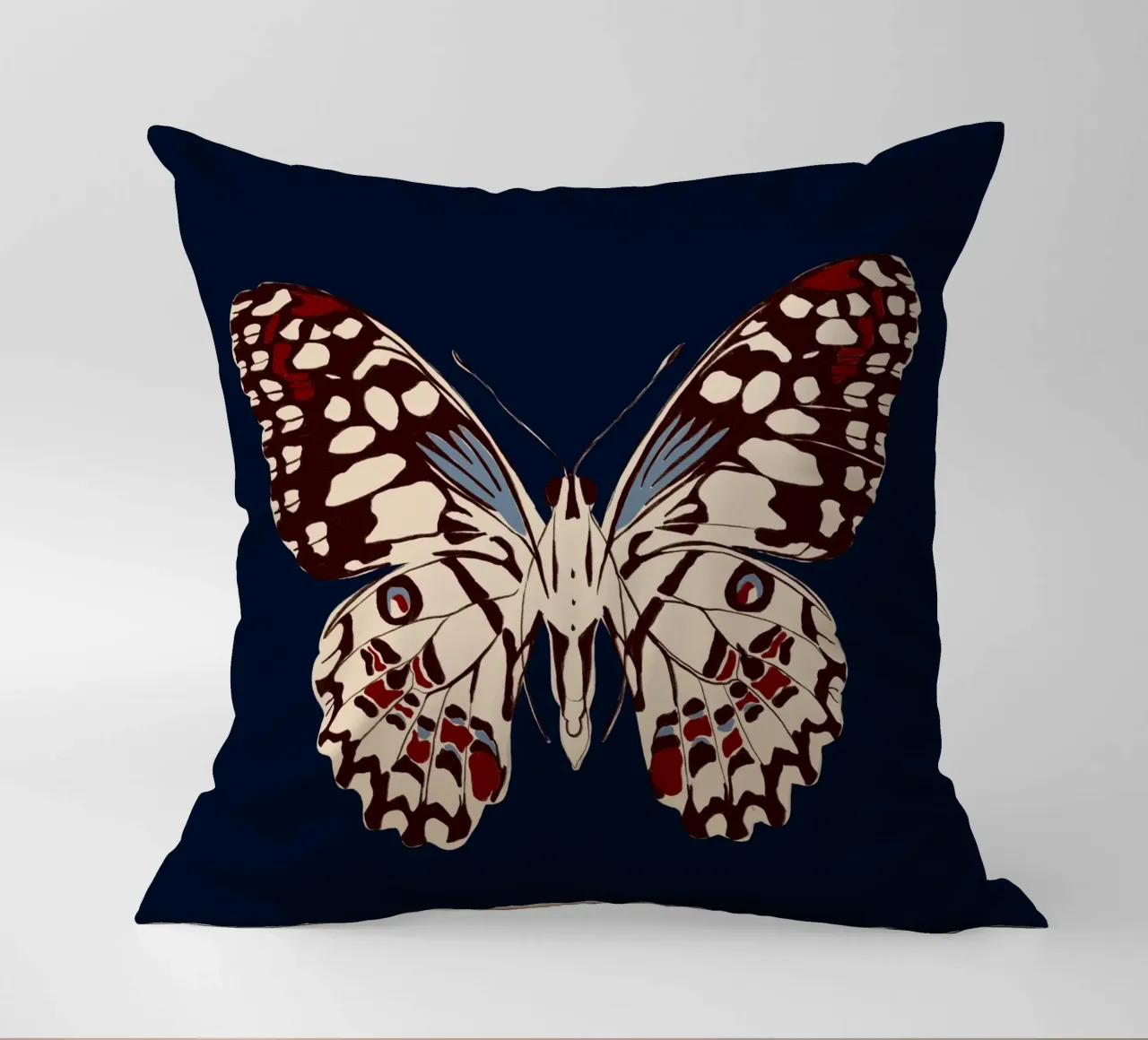 Schmetterling Dunkelblau cuscino da Sophie Augustin Illustration