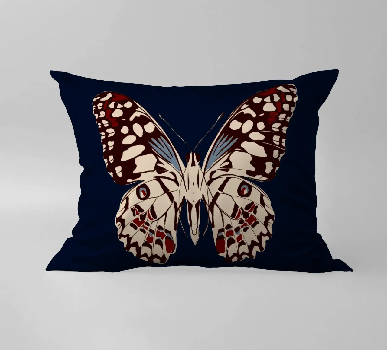 Schmetterling Dunkelblau cuscino da Sophie Augustin Illustration